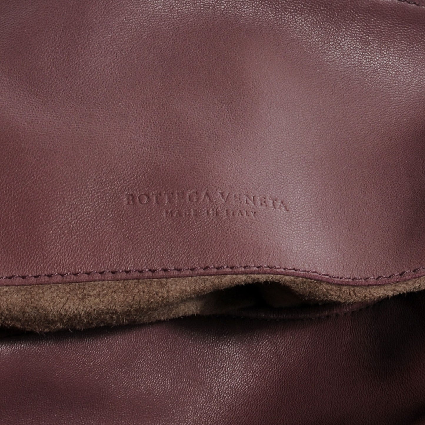 Lambskin Woven Small Loop Hobo Grape