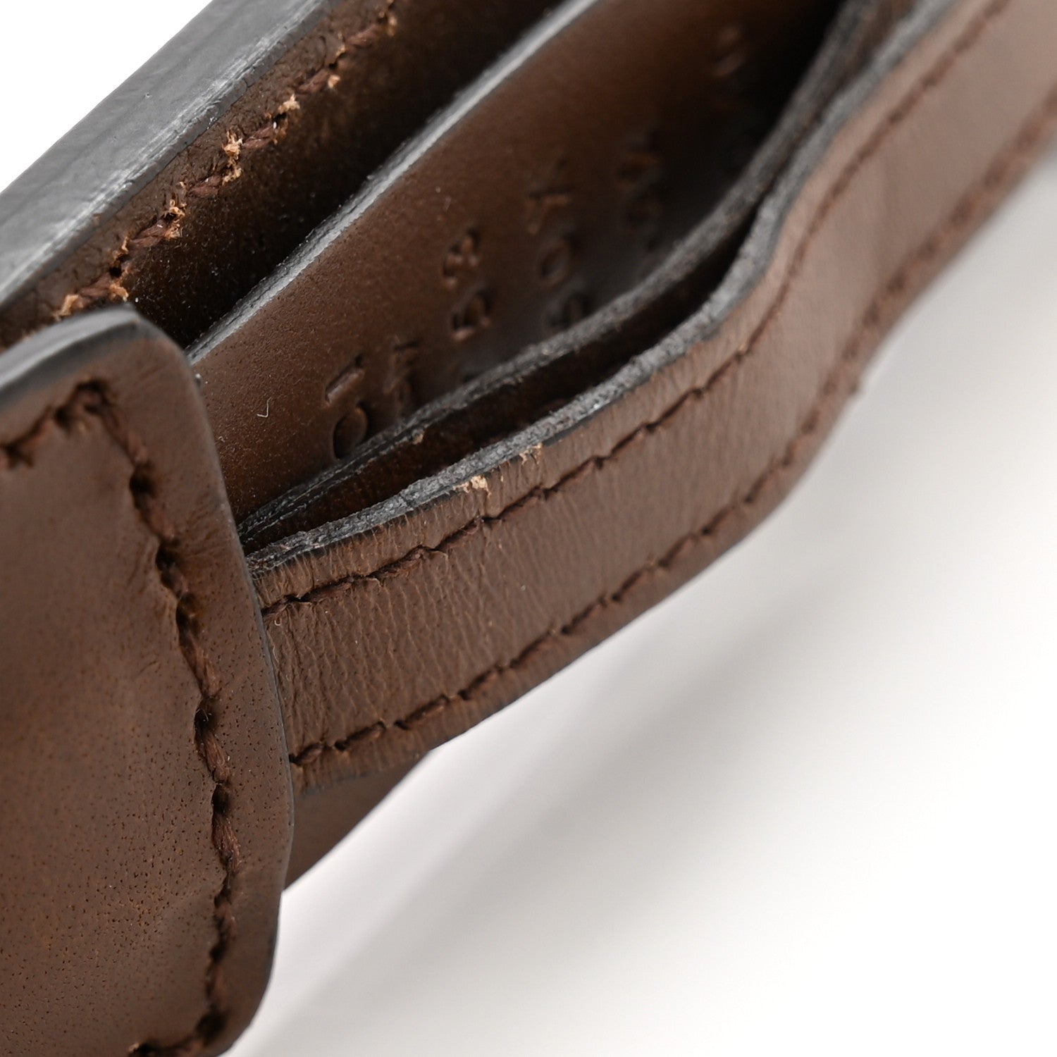 Gucci Faded Calfskin Grommet Double G Belt 80 32 Cuir 7 of 9