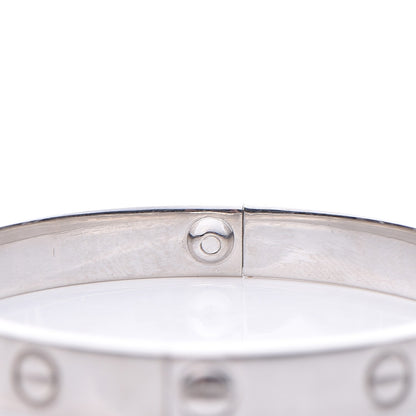 Cartier 18K White Gold LOVE Bracelet 17 7 of 10