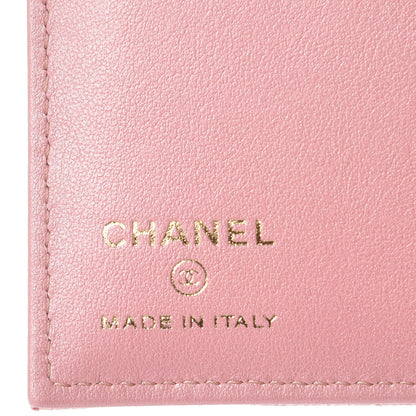 Chanel Iridescent Caviar Quilted Passport Holder Pink 6 of 8