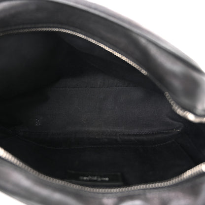 Saint Laurent Lambskin Monogram Embossed Small Lou Camera Bag Black 5 of 11