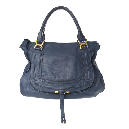 Chloe Calfskin Large Marcie Satchel Blue 1 of 20