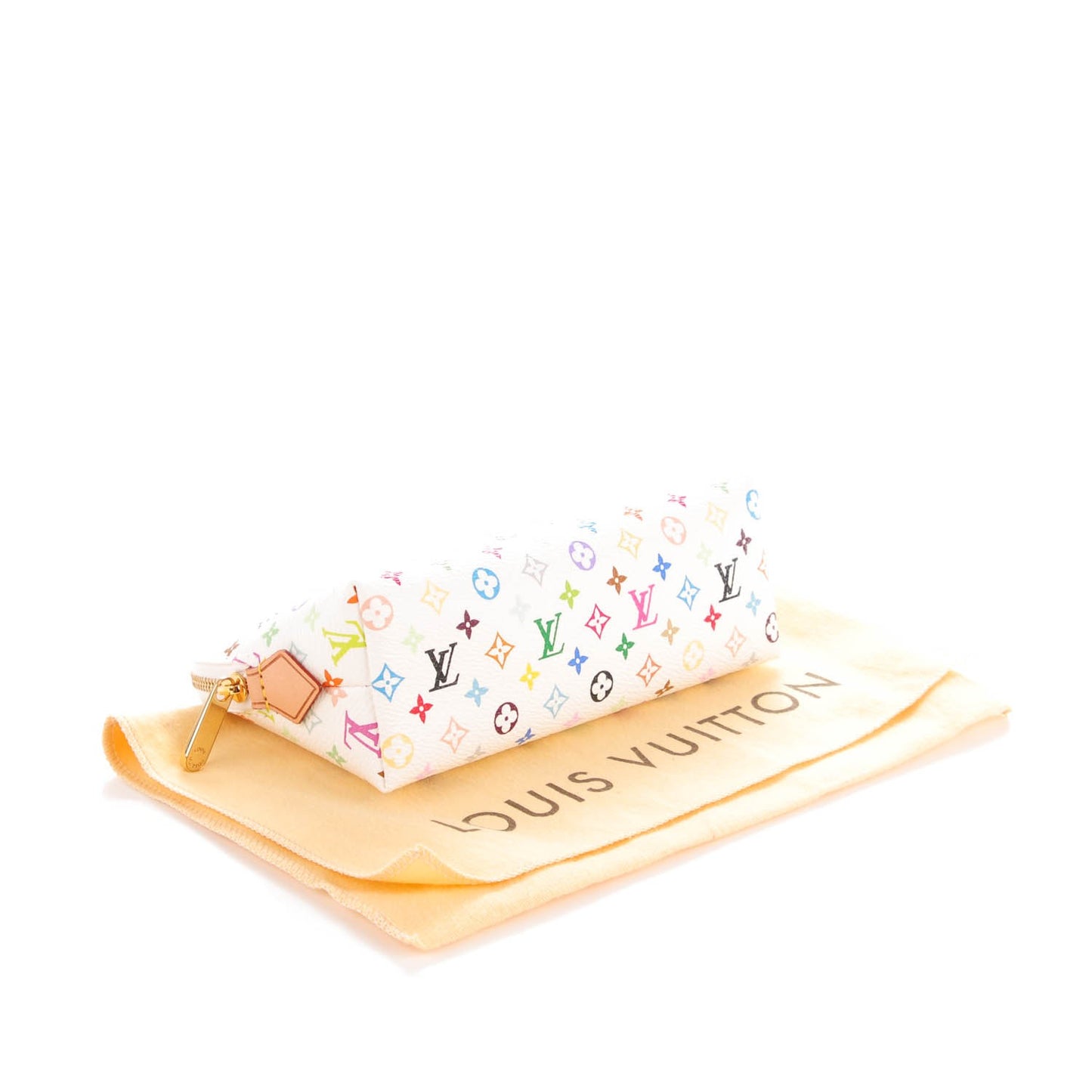 Monogram Multicolor Cosmetic Pouch White Litchi