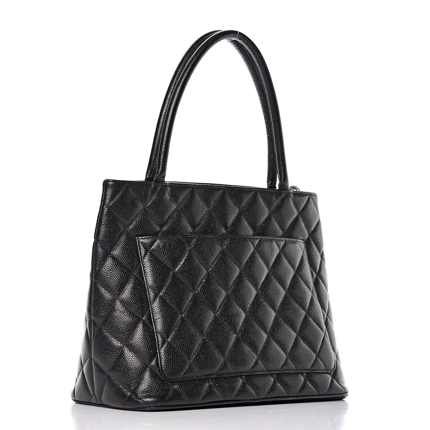 Caviar Quilted Medallion Tote Black