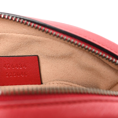 Gucci Calfskin Matelasse GG Marmont Belt Bag 75 30 Hibiscus Red 7 of 11