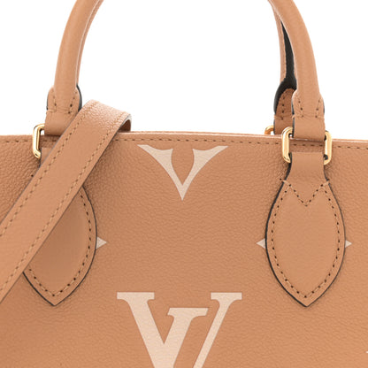 Louis Vuitton Empreinte Monogram Giant Onthego PM Arizona Creme 7 of 9