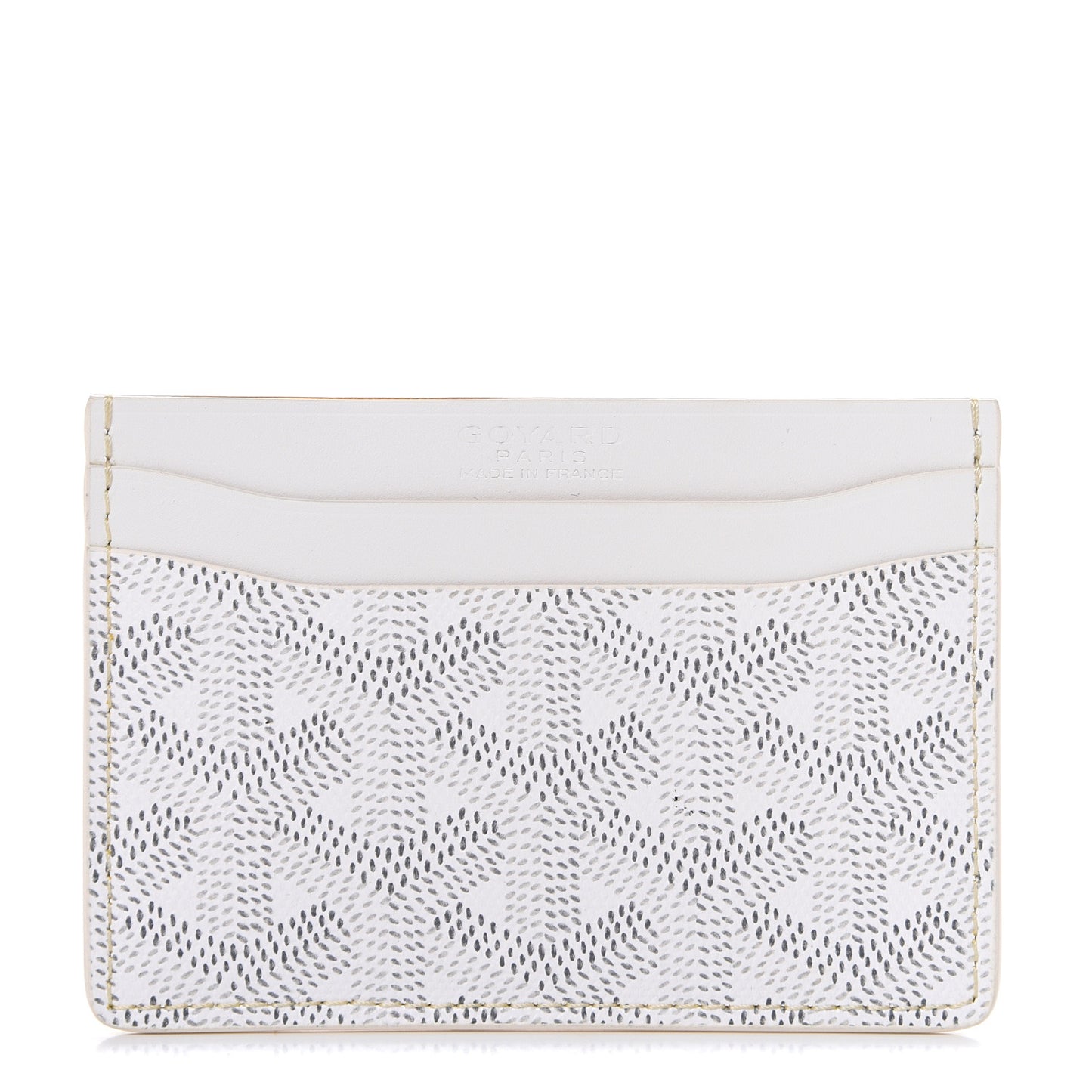 Goyardine Saint Sulpice Card Holder White