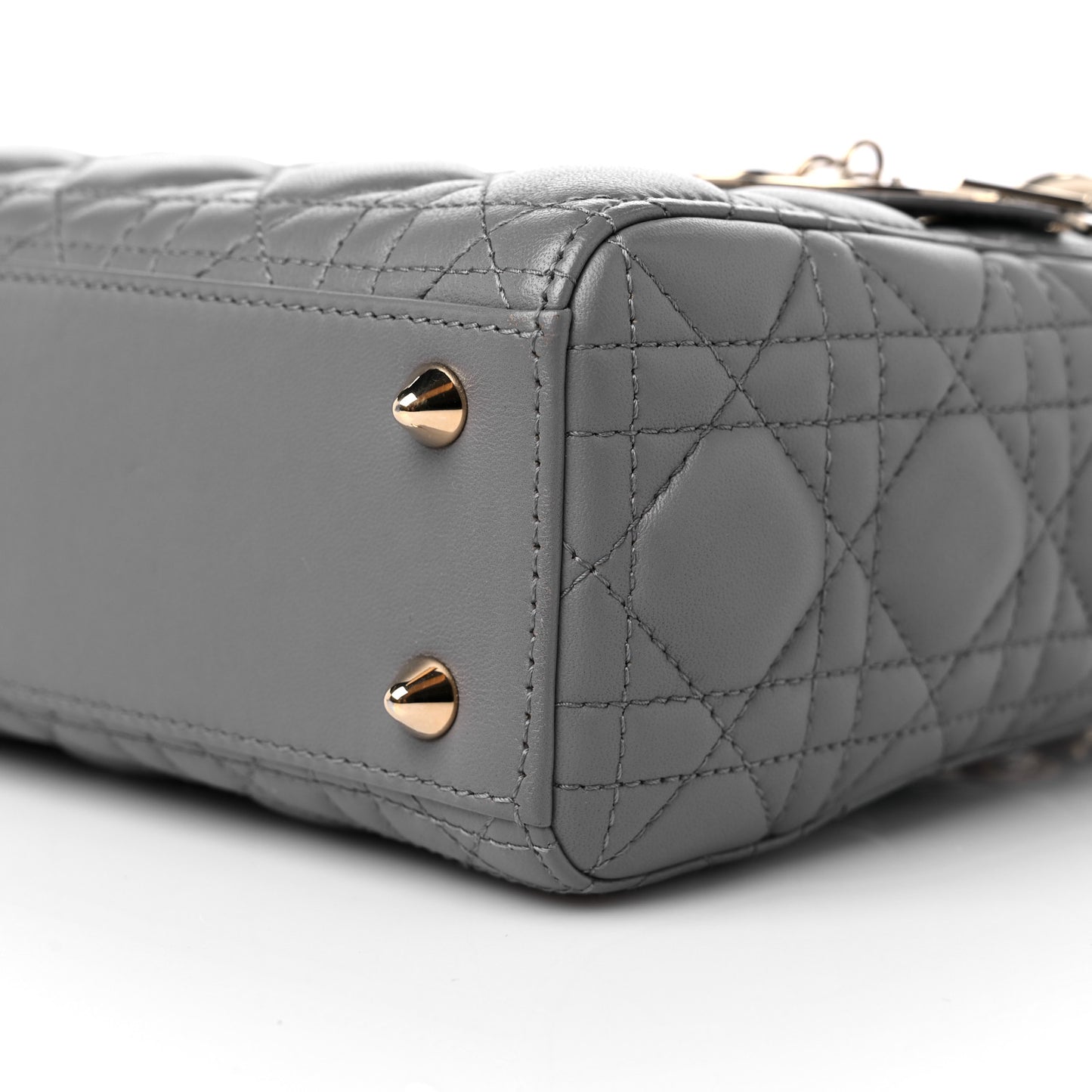 Lambskin Cannage Small My ABCDior Lady Dior Grey