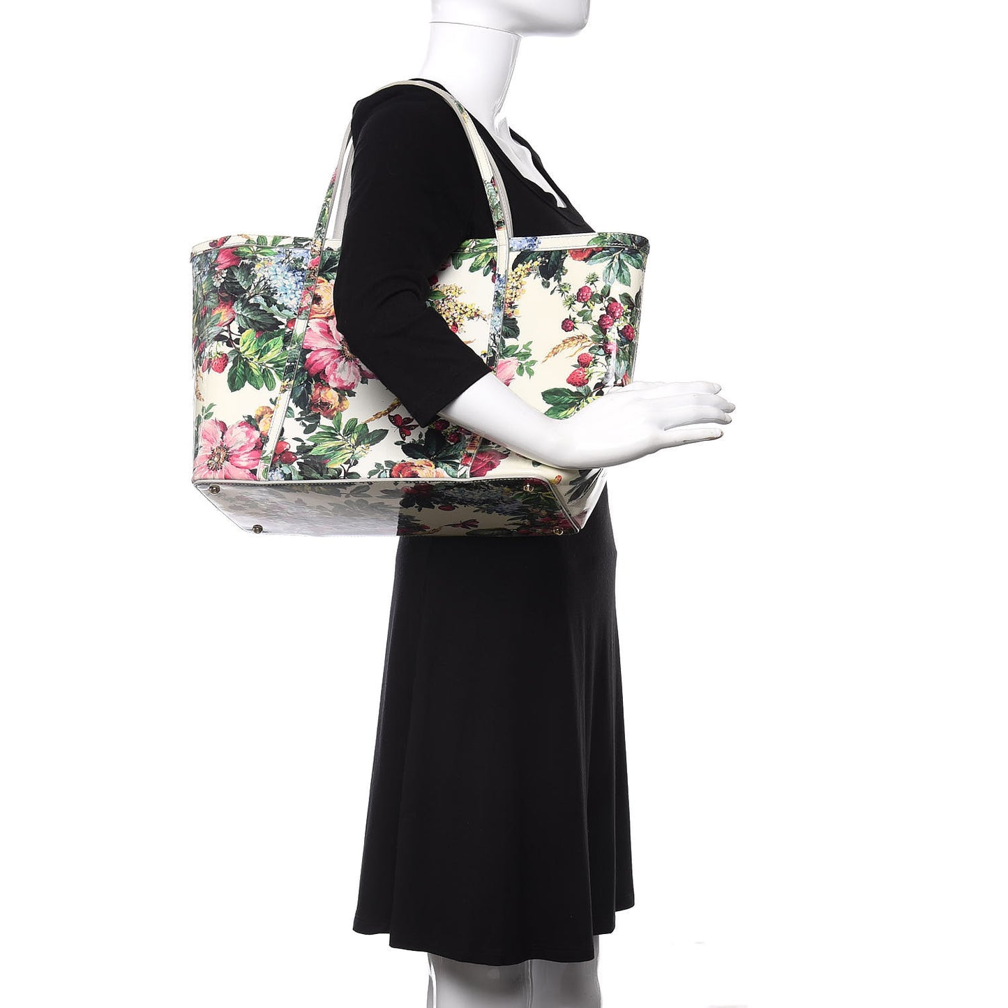 Calfskin Printed Miss Escape Tote Multicolor