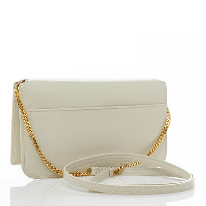 Saint Laurent Smooth Calfskin Monogram Phone Holder Crossbody Crema Soft 2 of 8