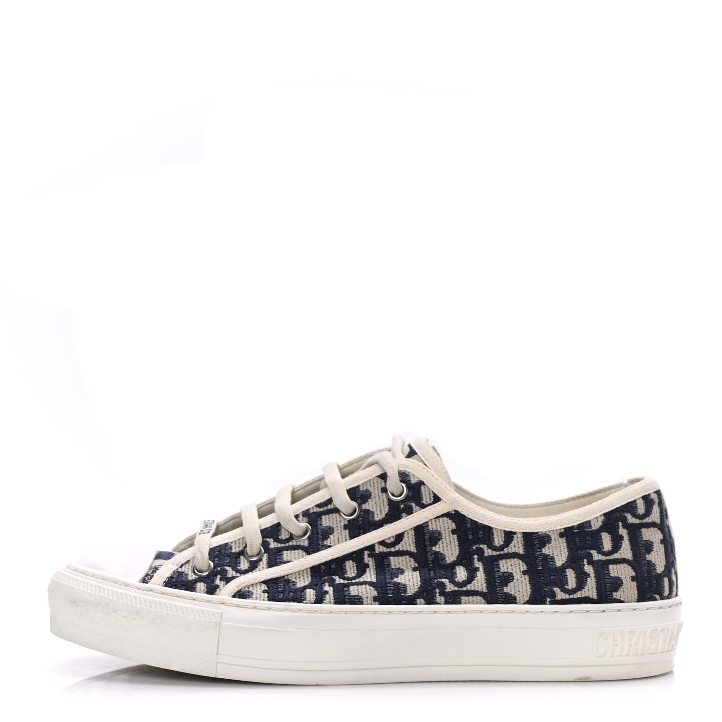 Canvas Oblique Walk'N'Dior Low Top Sneakers 40 Deep Blue