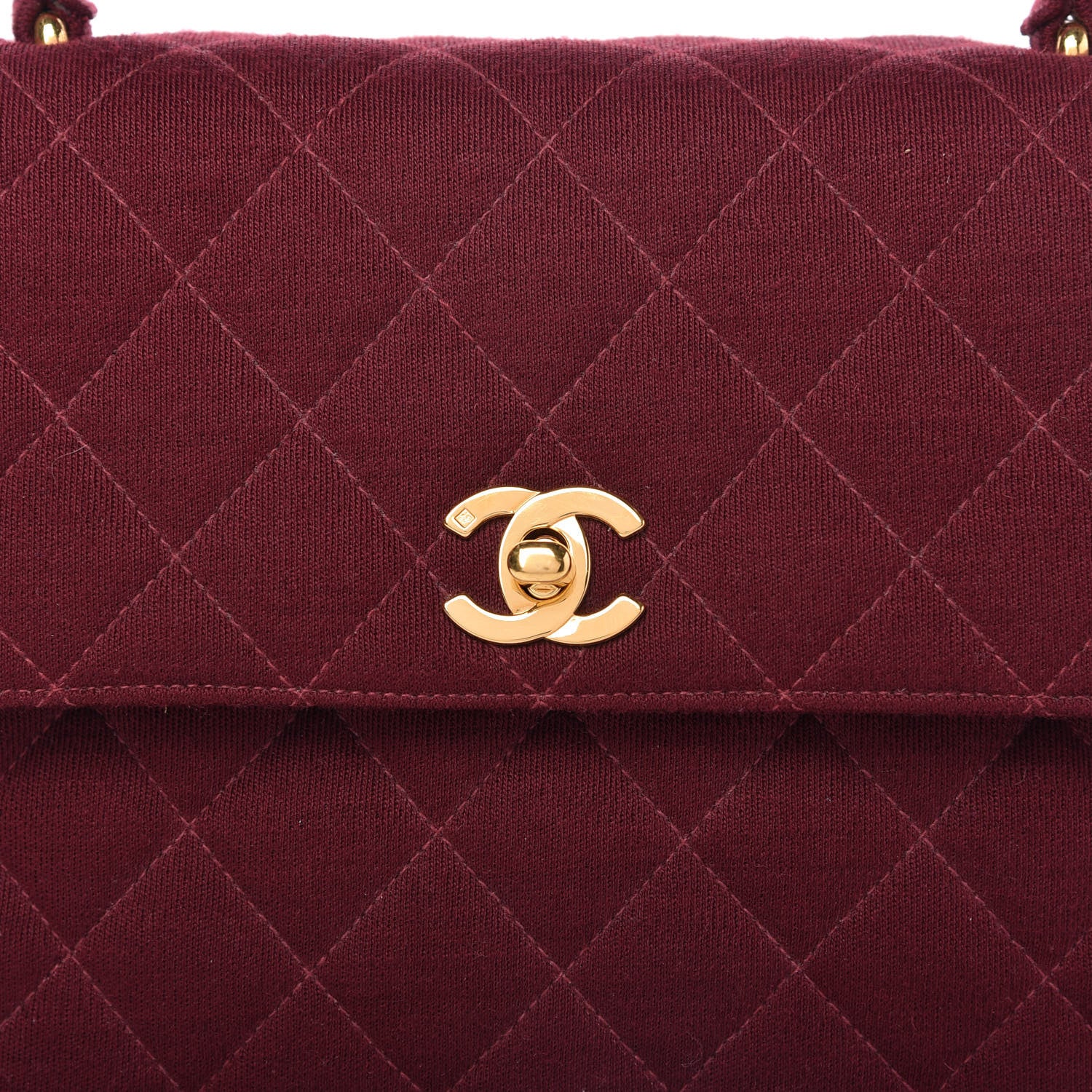 Chanel Jersey Quilted Medium Kelly Flap Burgundy 10 of 10