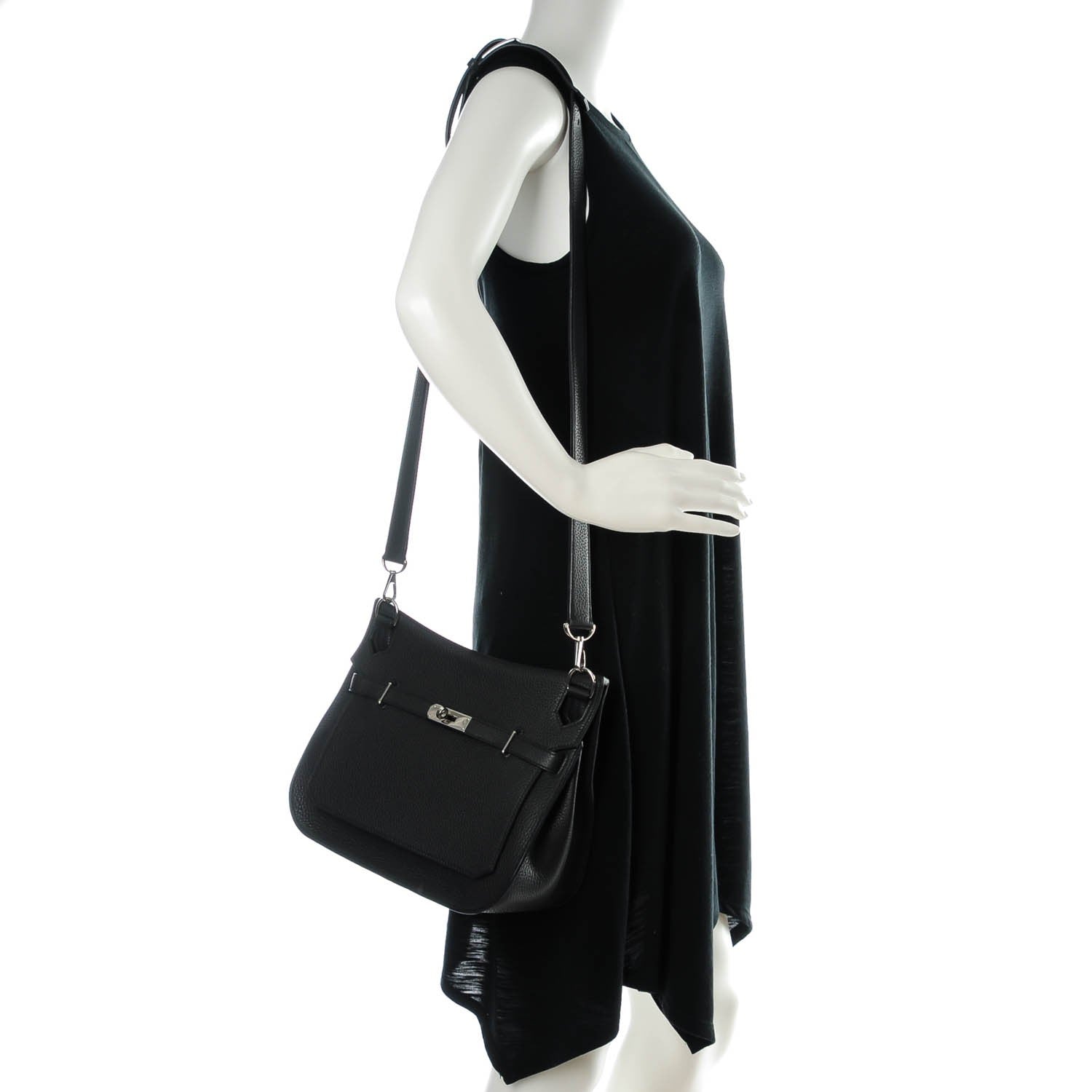 Hermes Taurillon Clemence Jypsiere 28 Black 3 of 10