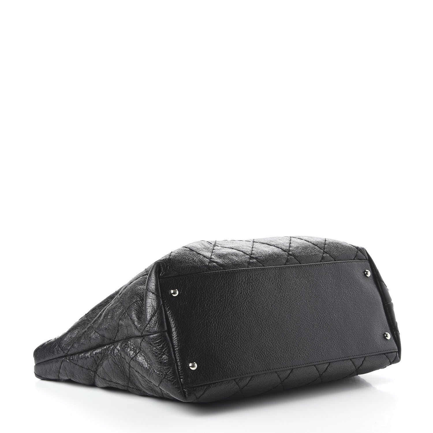 Chanel Glazed Calfskin Large On The Road Tote Black 4 of 10