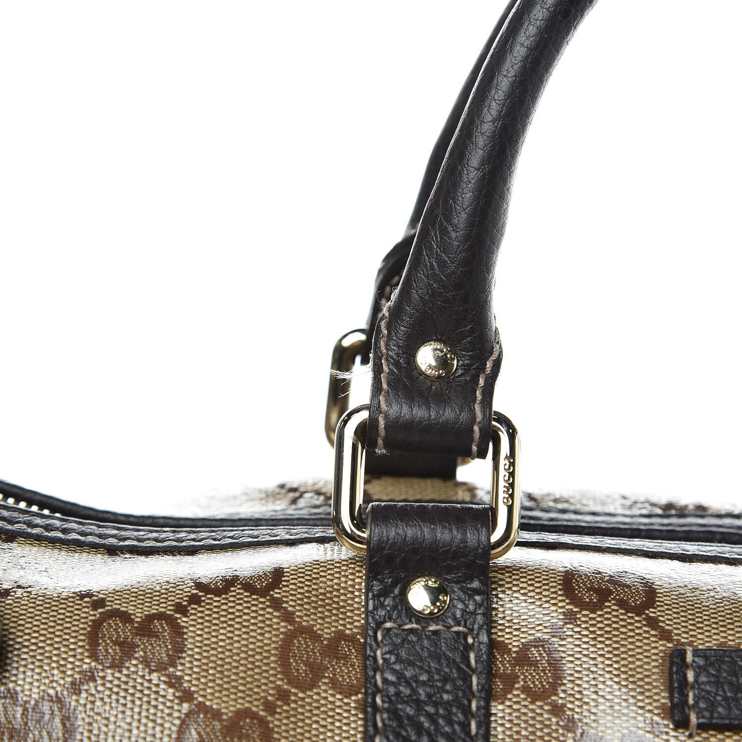 Crystal Monogram Medium Joy Boston Dark Brown