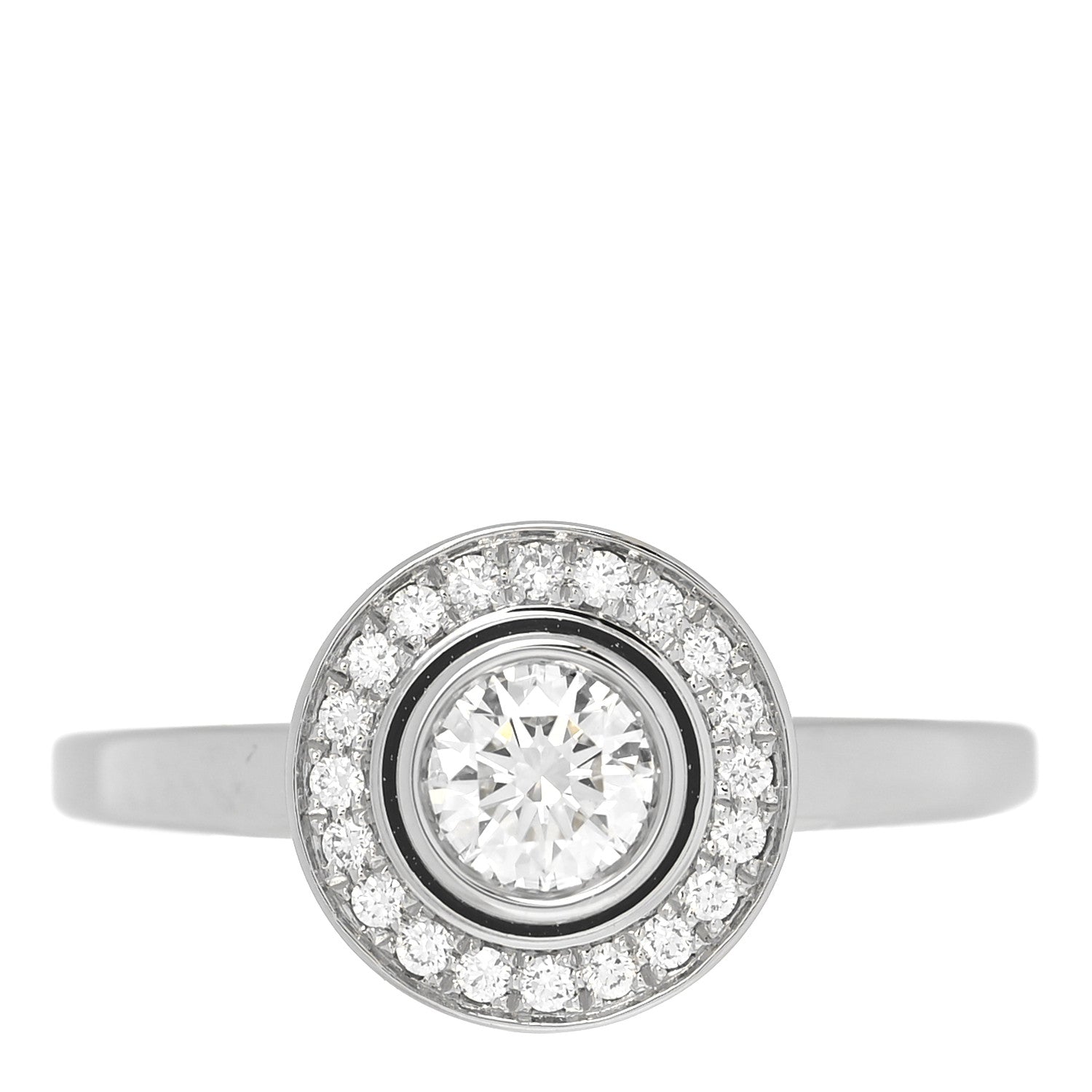 Cartier Platinum Diamond .23ct D'Amour Solitaire Engagement Ring 48 4.5 1 of 7