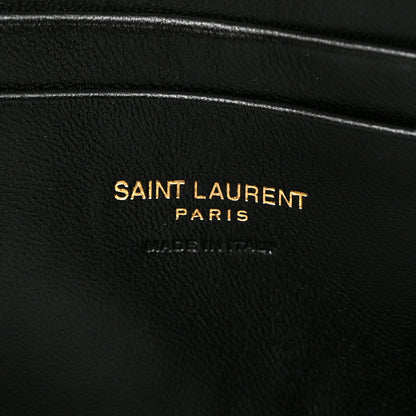 Saint Laurent Grain De Poudre Matelasse Monogram Mini Lou Camera Bag Black 6 of 10