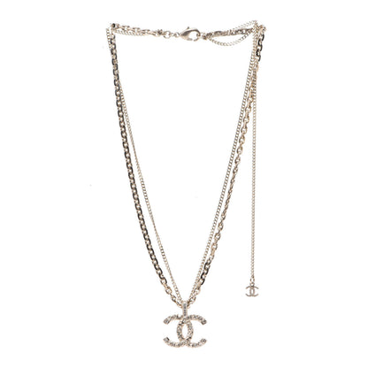 Chanel Crystal CC Multi Strand Chain Necklace Gold 3 of 6