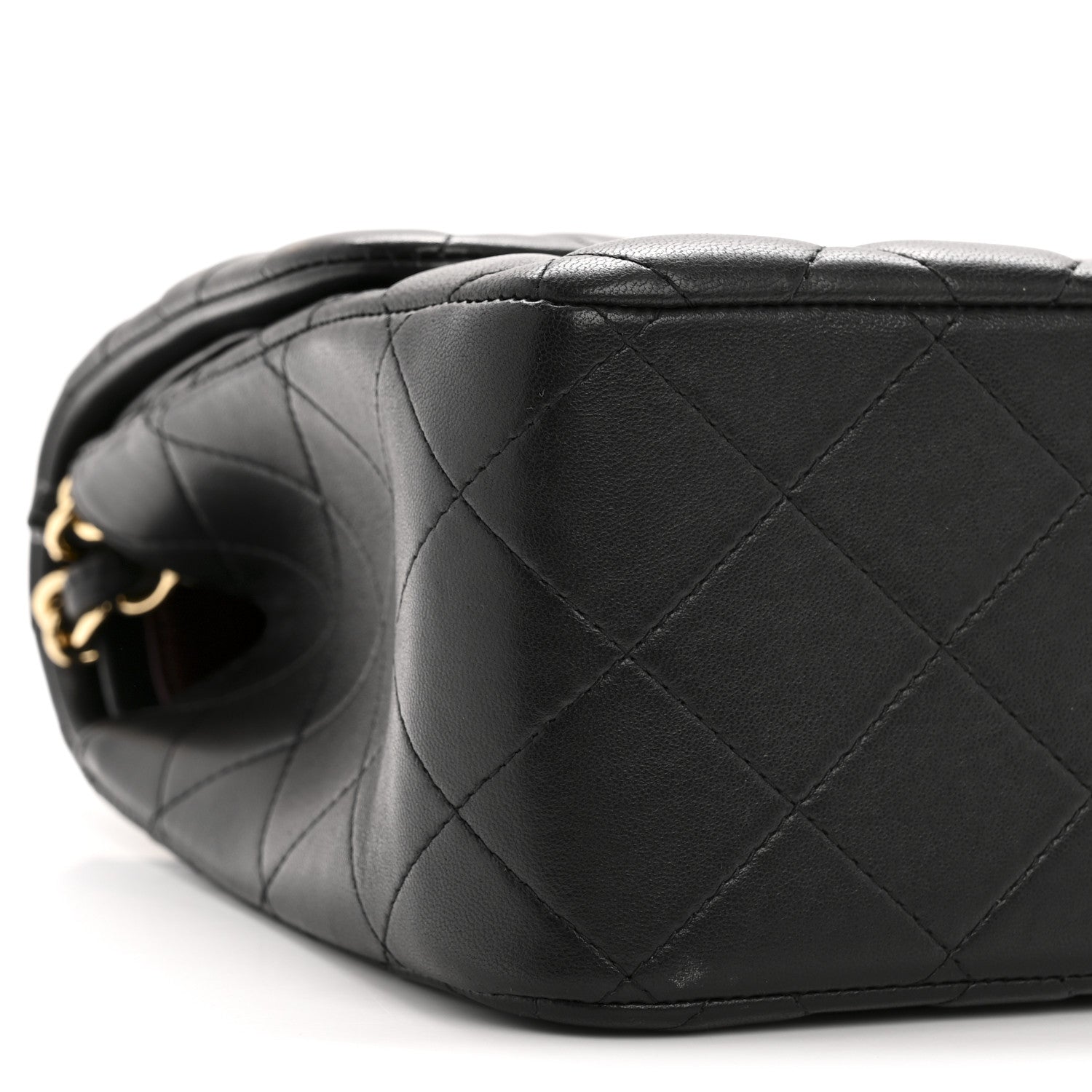 Chanel Lambskin Quilted Jumbo Double Flap Black 9 of 13
