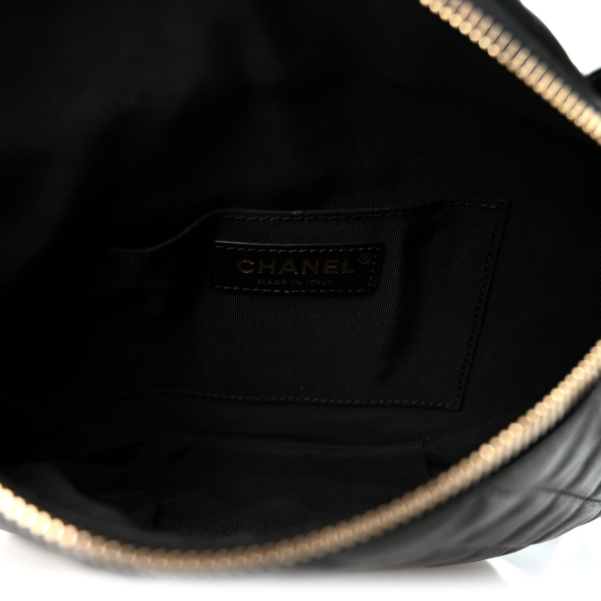 Chanel Calfskin Quilted Banane Waist Bag Fanny Pack Black 6 of 10