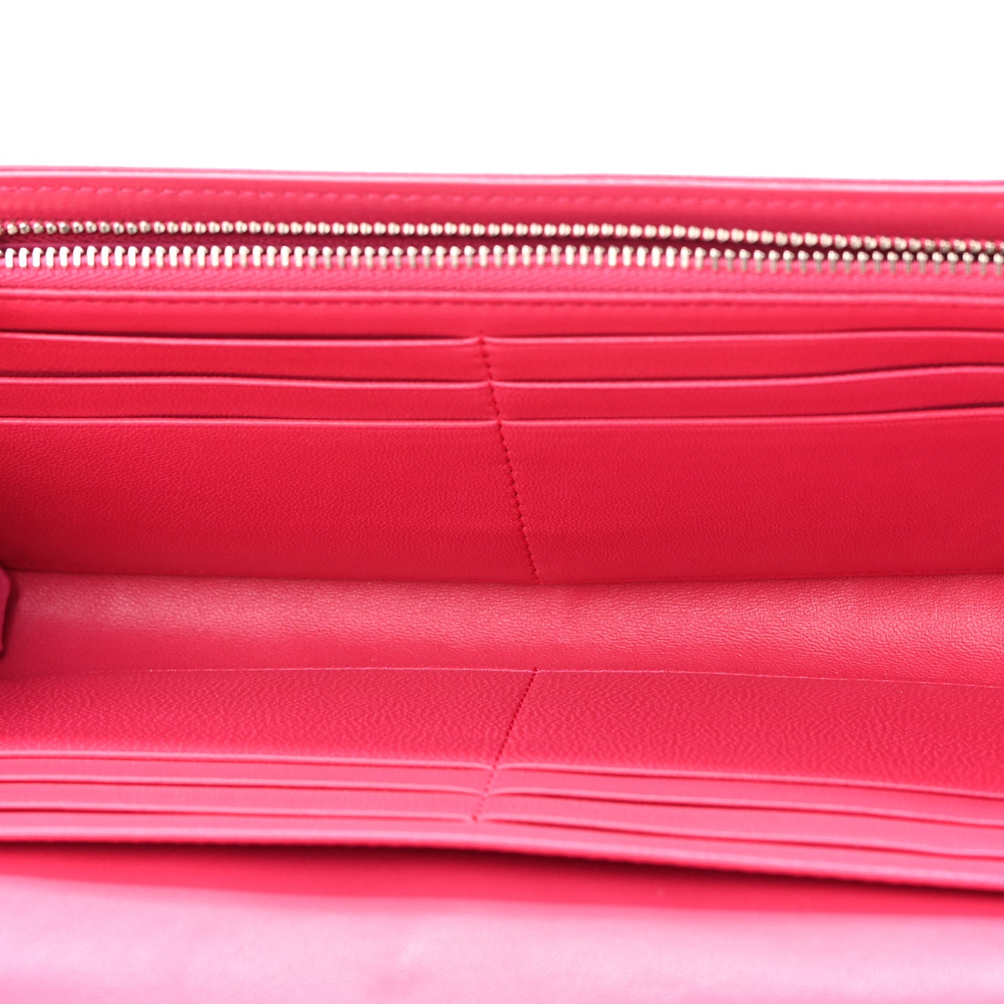 Lambskin Diorama Croisiere Chain Wallet Fuchsia