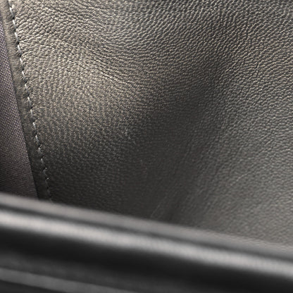 Chanel Lambskin Camellia Embossed Wallet On Chain WOC Black 13 of 13