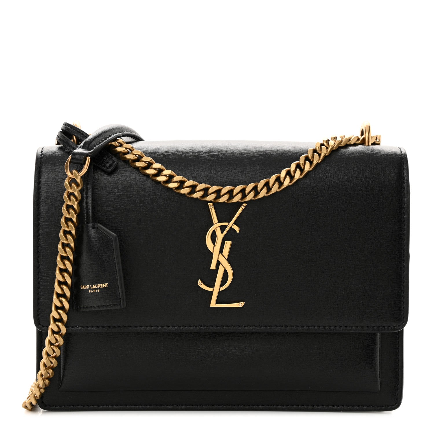 Saint Laurent Calfskin Medium Monogram Sunset Black 1 of 15