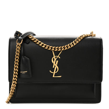 Saint Laurent Calfskin Medium Monogram Sunset Black 1 of 15