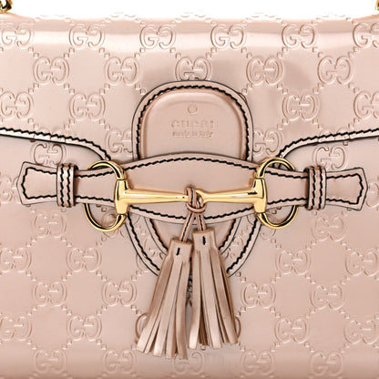 Gucci Shine Guccissima Medium Emily Chain Shoulder Bag Dark Cipria 10 of 17