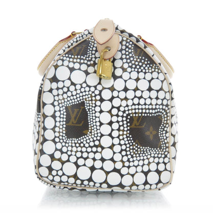 Louis Vuitton Monogram Kusama Town Speedy 30 White 4 of 9