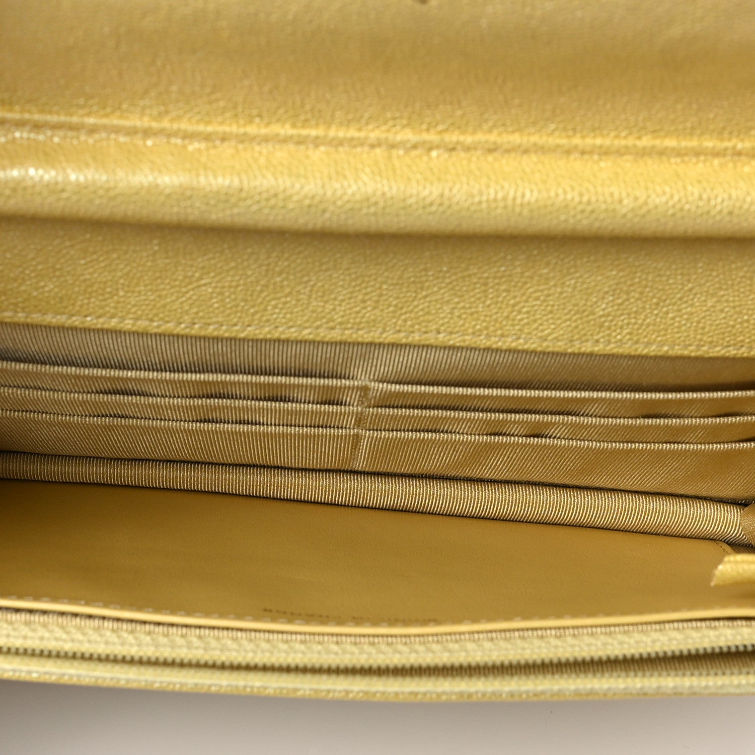 Chanel Iridescent Caviar Quilted Wallet on Chain WOC Yellow 5 of 9