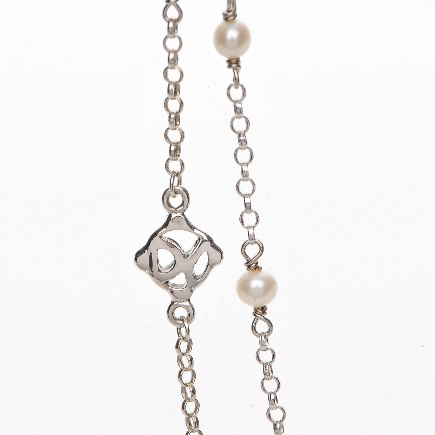 Sterling Silver Pearl 3.5mm Chain Necklace