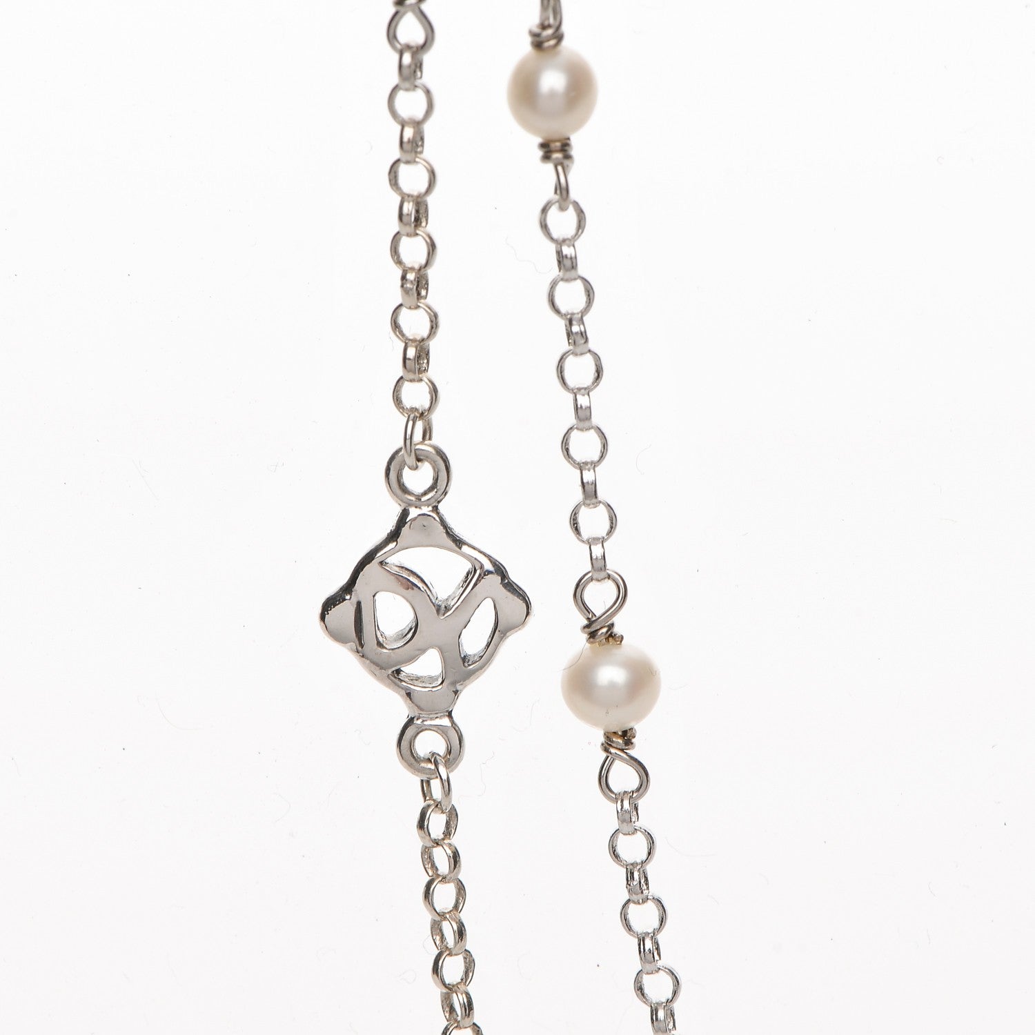 David Yurman Sterling Silver Pearl 3.5mm Chain Necklace 3 of 6