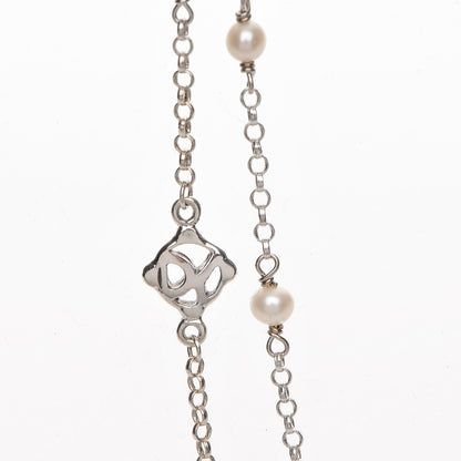 David Yurman Sterling Silver Pearl 3.5mm Chain Necklace 3 of 6