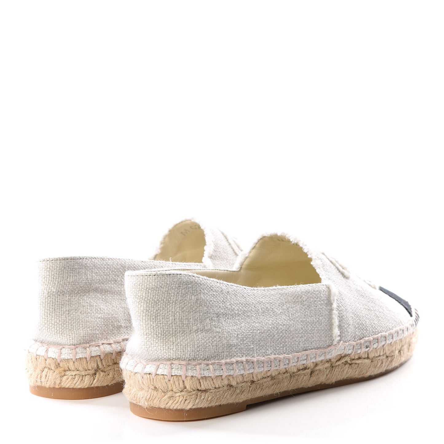 Linen CC Espadrilles 37 Beige Black