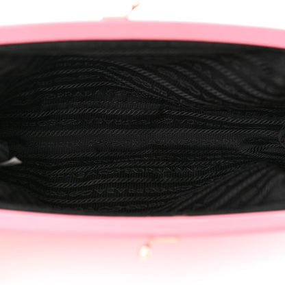 Prada Tessuto Nylon Saffiano Kisslock Shoulder Bag Rosa 5 of 17