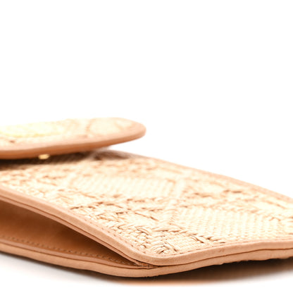 Christian Dior Raffia Cannage Phone Pouch Holder Natural 9 of 11