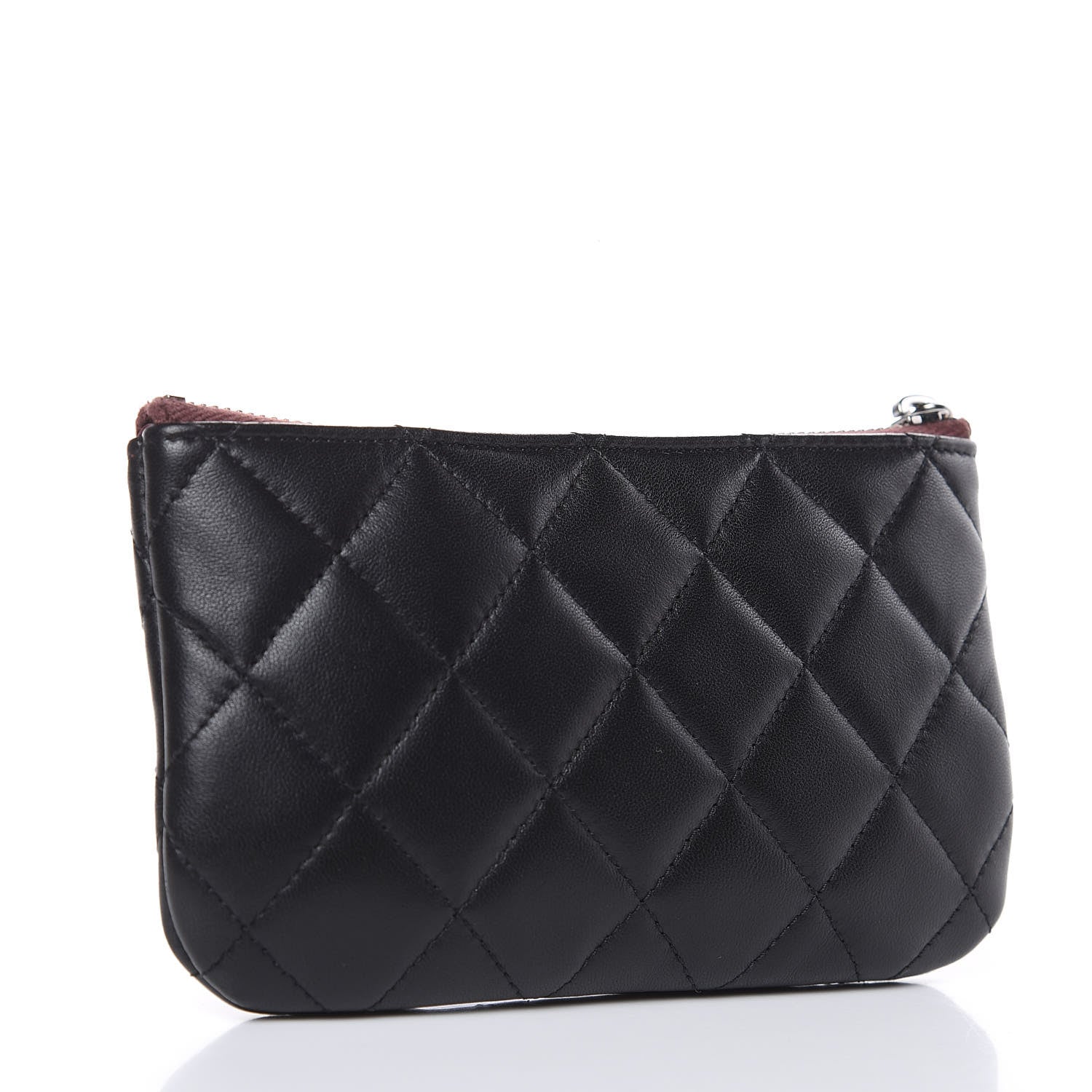 Chanel Lambskin Quilted Small Cosmetic Case Black 3 of 8
