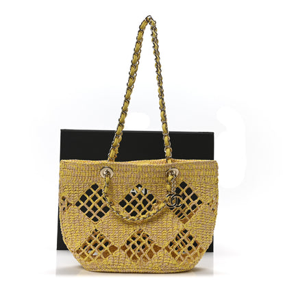 Chanel Straw Raffia Tote Beige Yellow 12 of 12