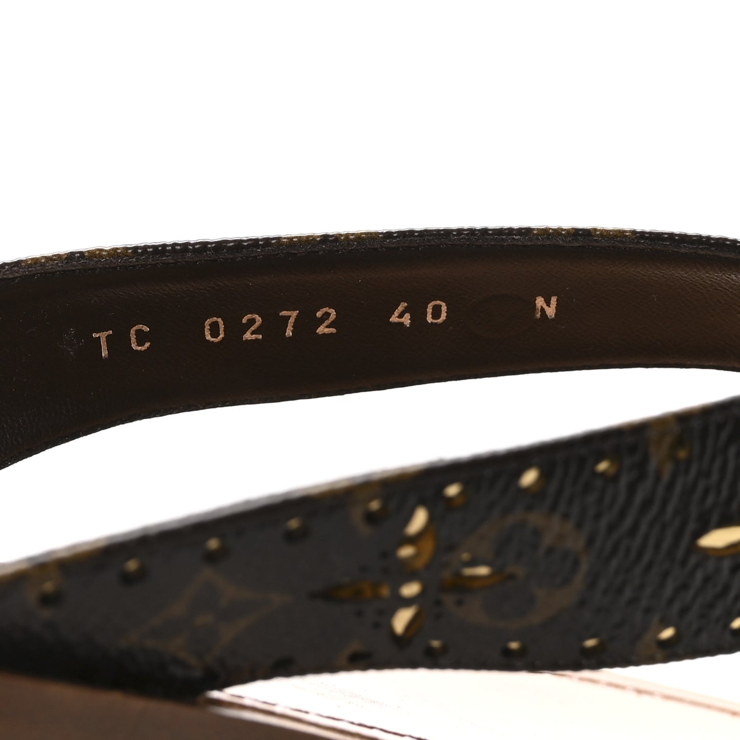 Monogram Sunny Flat Thong Sandals 40 Brown