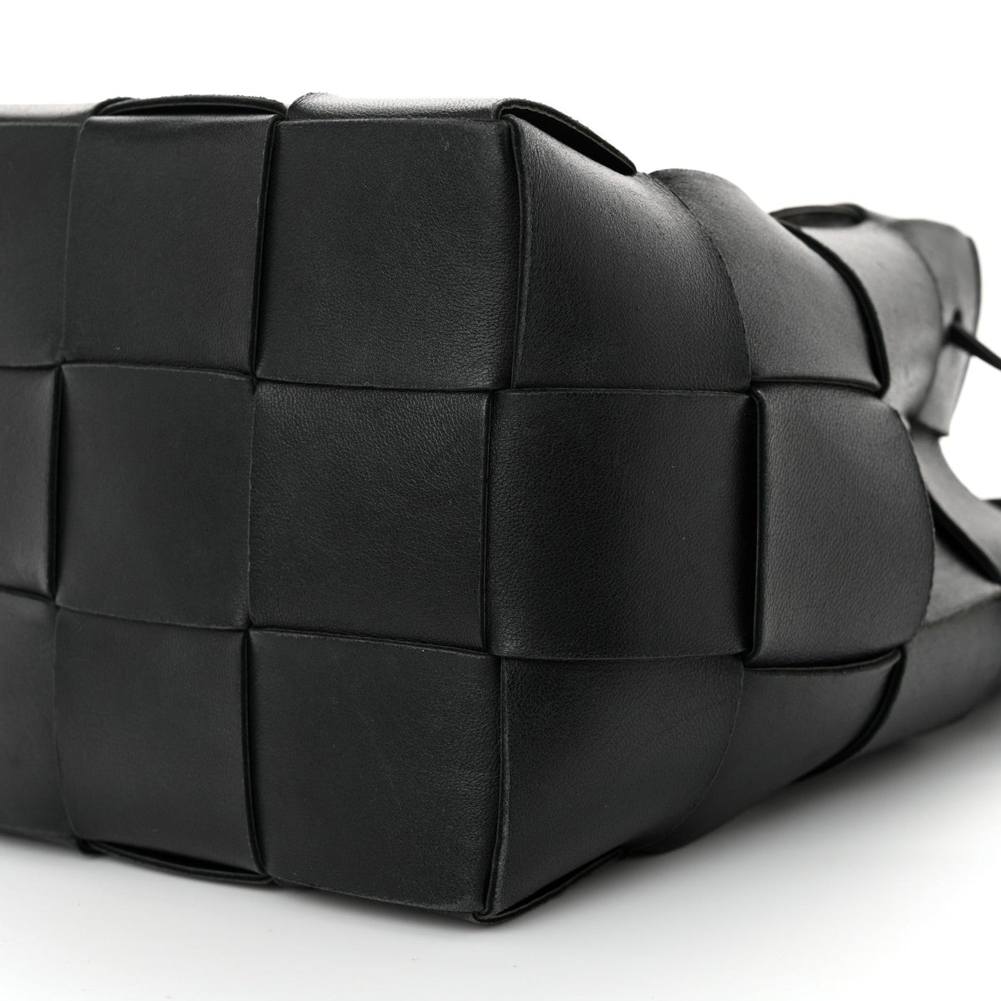 Nappa Maxi Intrecciato Cassette Bucket Bag Black