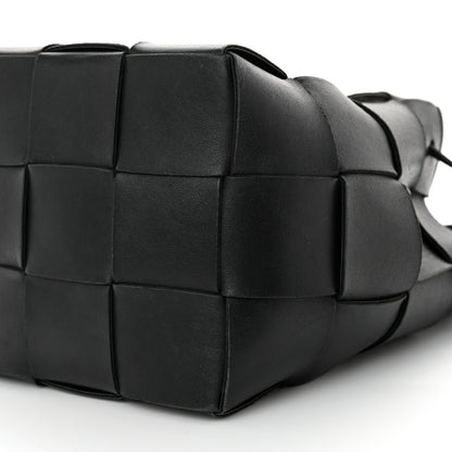 Bottega Veneta Nappa Maxi Intrecciato Cassette Bucket Bag Black 9 of 10