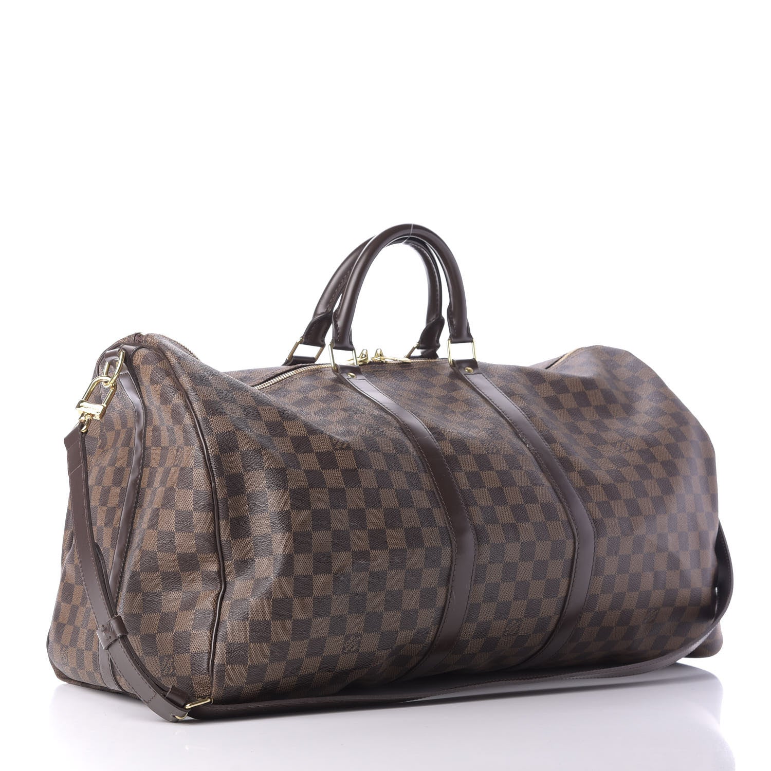 Louis Vuitton Damier Ebene Keepall Bandouliere 55 2 of 19