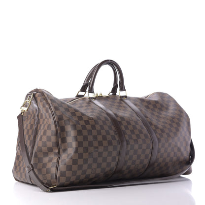 Louis Vuitton Damier Ebene Keepall Bandouliere 55 2 of 19