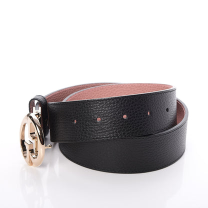 Gucci Calfskin 1973 Reversible Belt 80 32 Black Pink 5 of 9