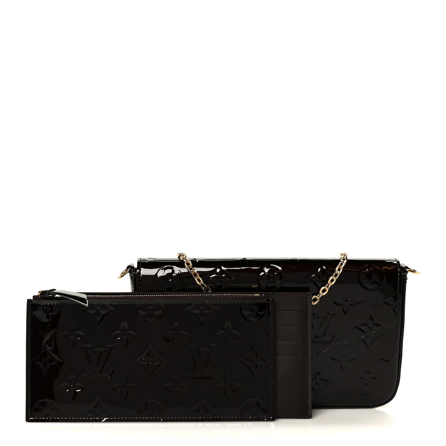 Vernis Pochette Felicie Chain Wallet Amarante