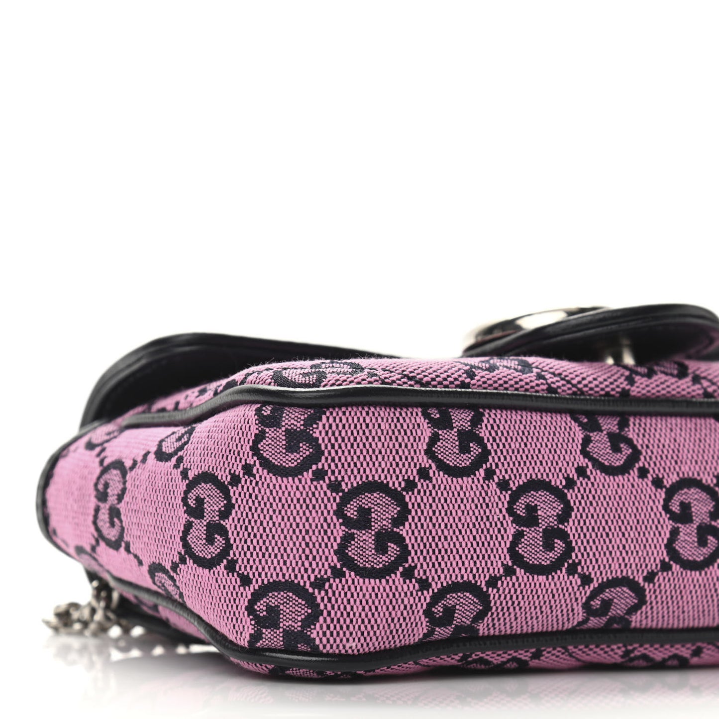 Monogram Multicolor Matelasse Diagonal Super Mini GG Marmont Shoulder Bag Pink Blue