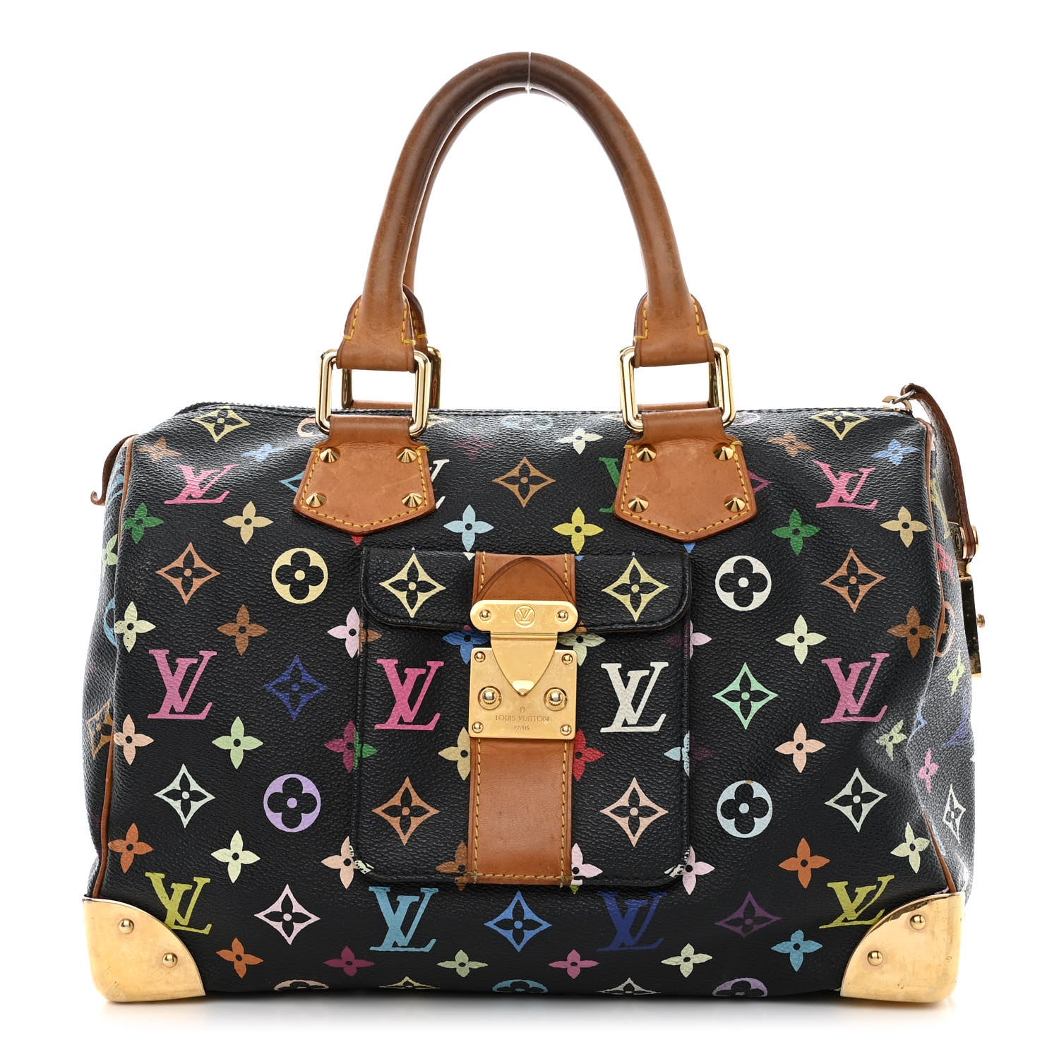 Louis Vuitton Monogram Multicolor Speedy 30 Black 1 of 13