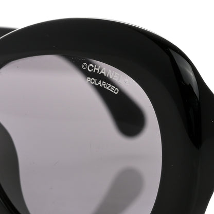 Chanel Acetate Polarized Oval CC Sunglasses 5469-B-A 7 of 8