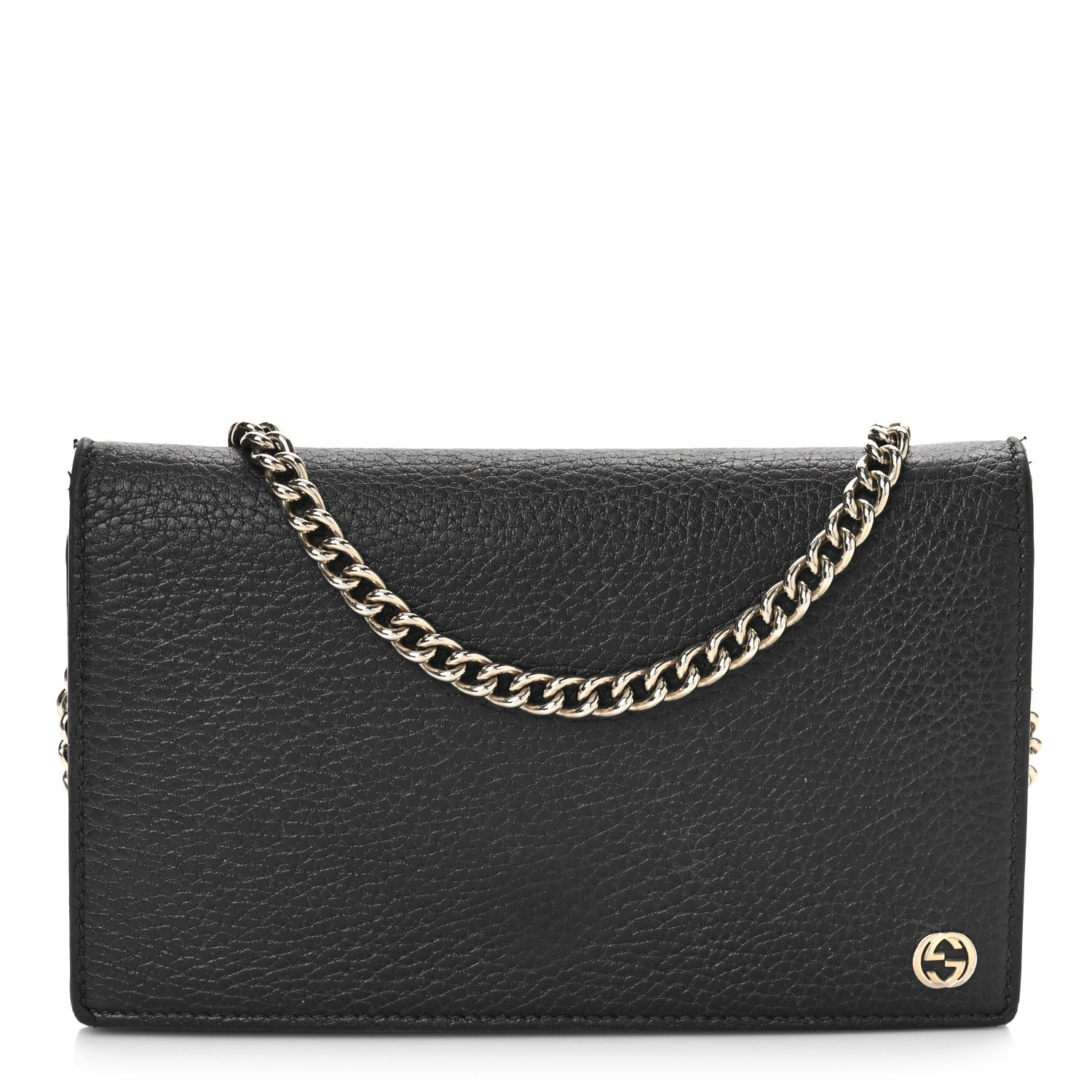 Gucci Dollar Calfskin Medium Betty Chain Wallet Black 1 of 13